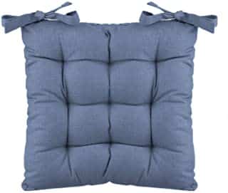Cuscini cuscino sedia 4 pz Blu,trapuntati al centro 40x40 spessore 5 cm 