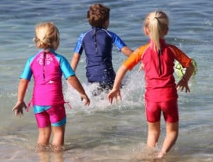 LACOFIA Maglietta Nuoto Manica Corta per Bambini Costumi da Bagno per Ragazzi Protezione Solare Asciugatura Rapida