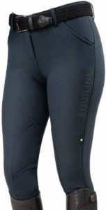 38 Blu Pantaloni da equitazione con rinforzo completo Donna Mid Blueblack Pfiff Reithose Vollbesatzhose 